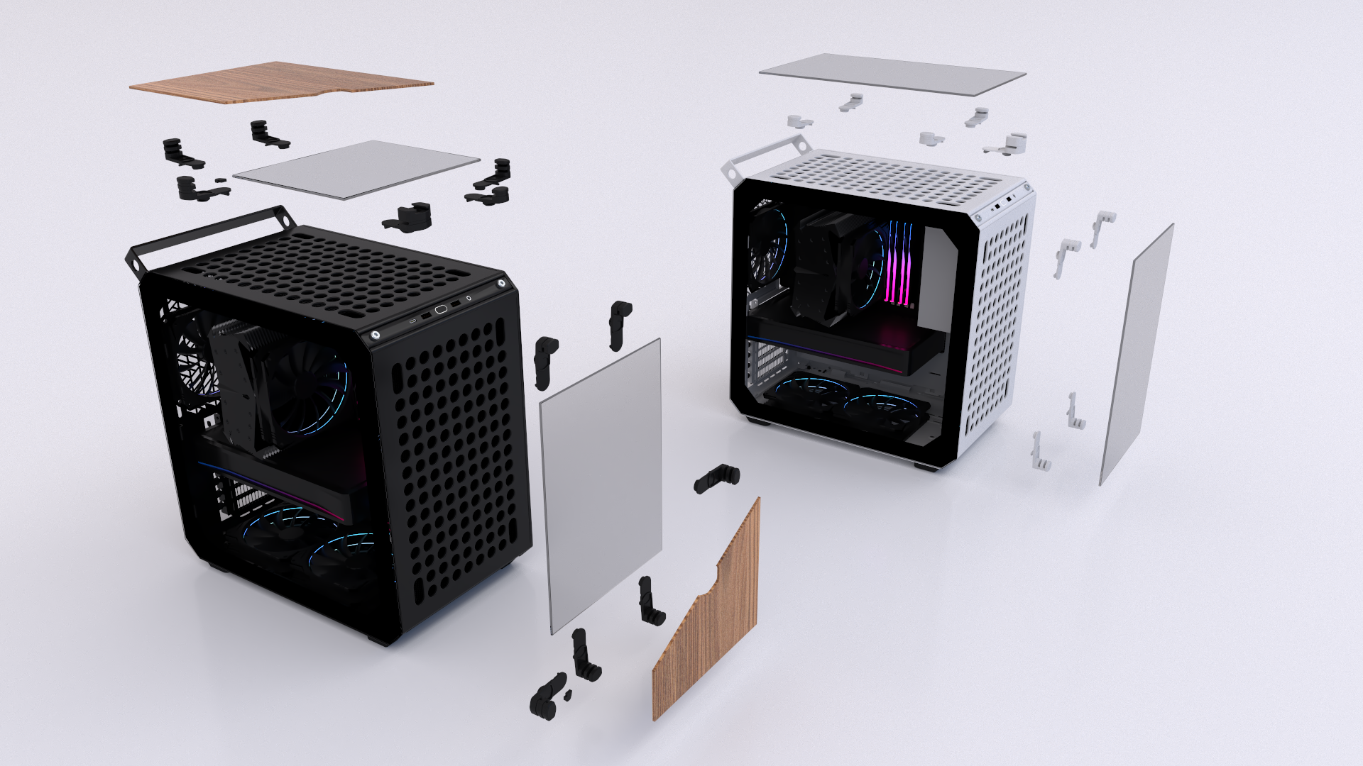 Cooler Master Qube 500 multifunctional set of brackets by Alexb, Download  free STL model