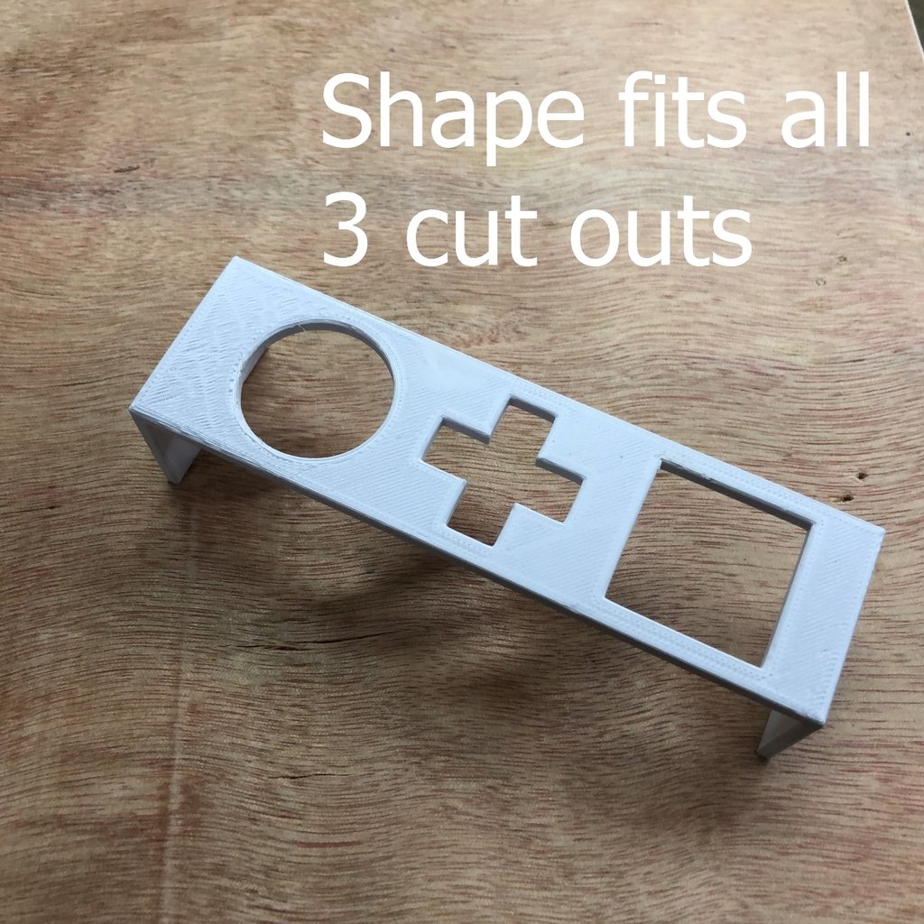 Impossible shape fits all 3 cut outs