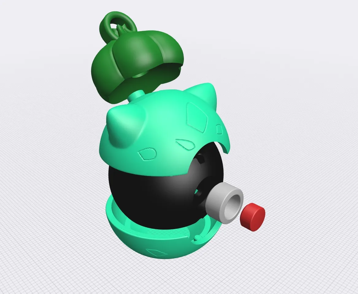 BulbaBall Bulbasaur Themed Pokeball - 3D model by linksprintables on Thangs