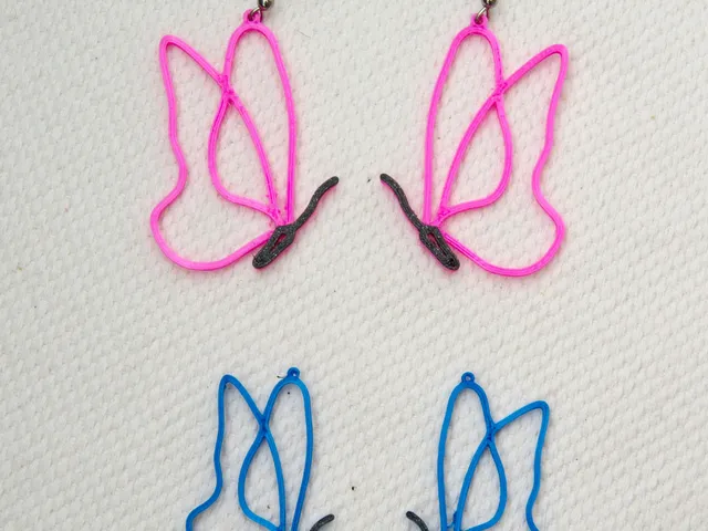 Earrings set two colors (One Line Art)