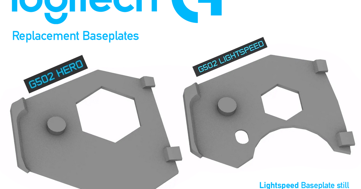 G502 Baseplate Replacements | Logitech by Fe|ix | Download free STL ...