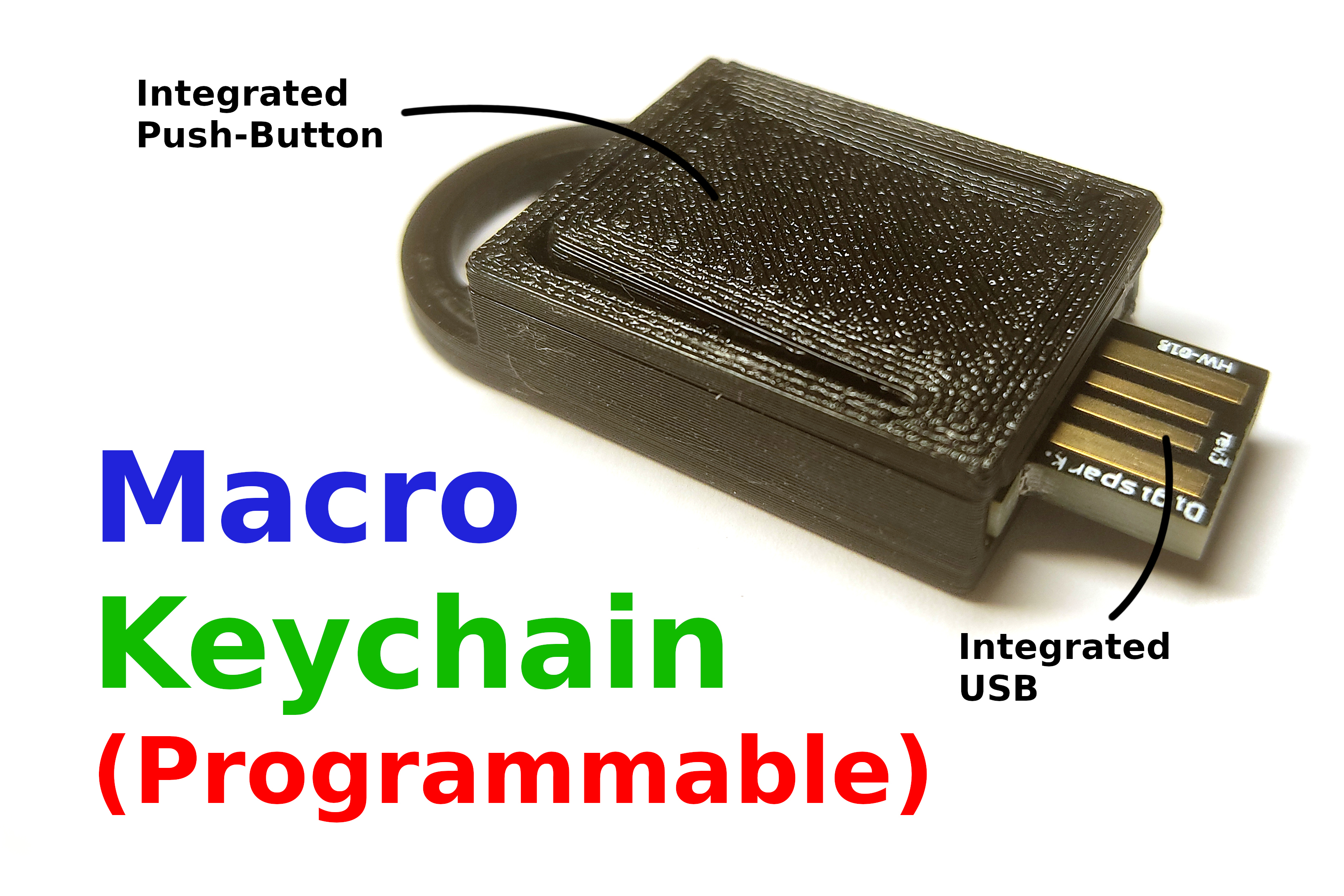 Macro Keychain (Programmable) by bliepp Download free STL model