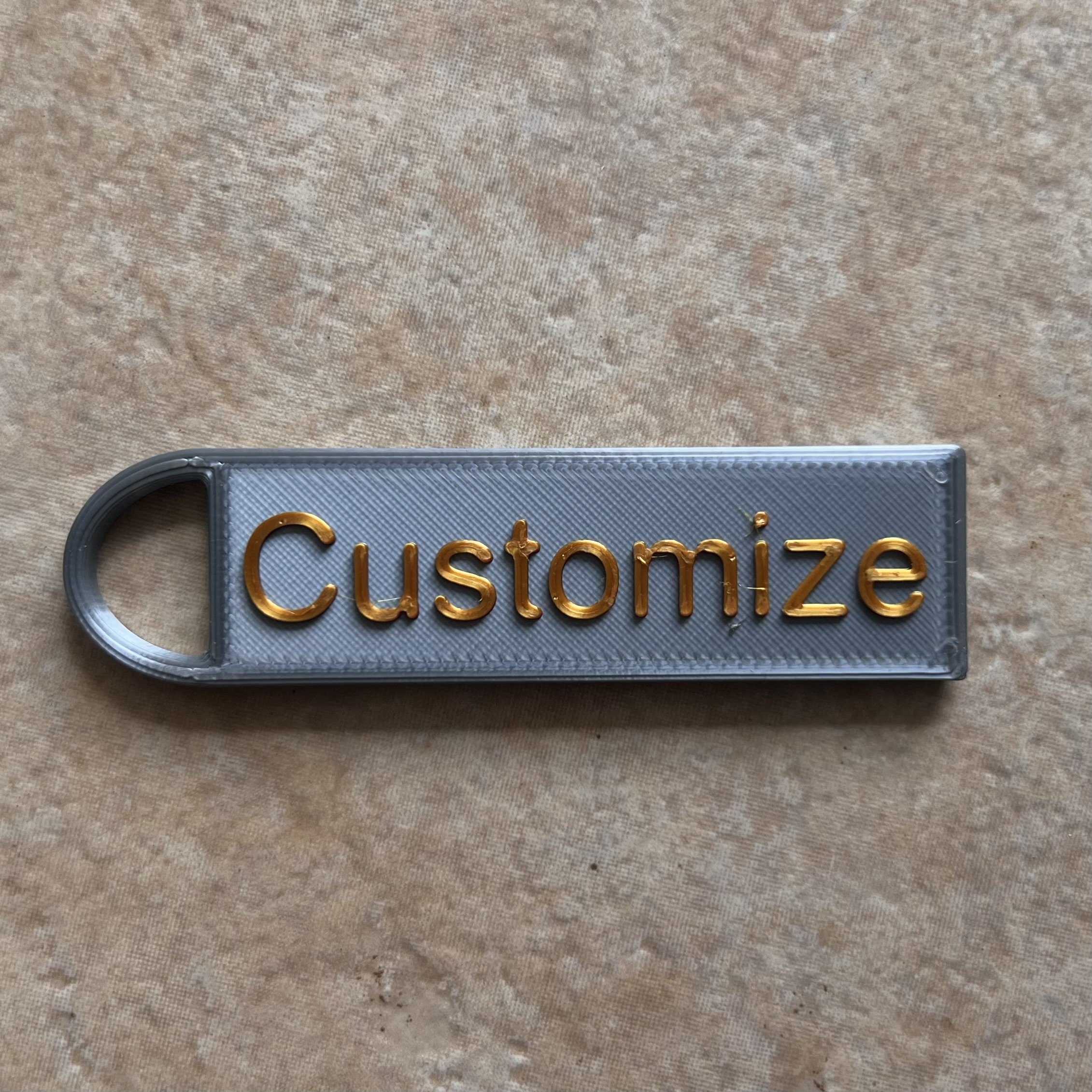 Embossed Signature Keychain