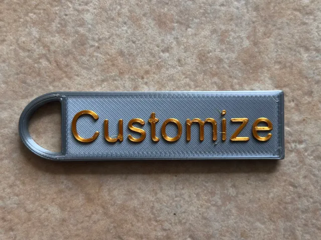 Embossed Signature Keychain