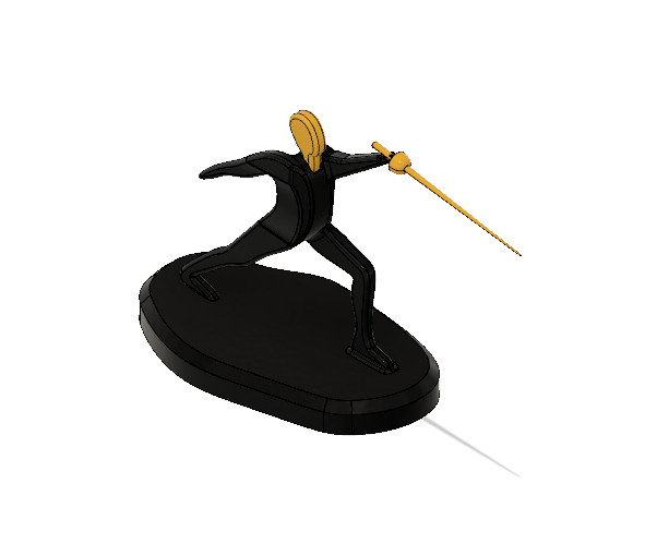 Fencing Athlete Minimalist Square