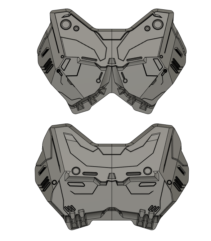 Futuristic Cyber Chest Armor (Male & Female)