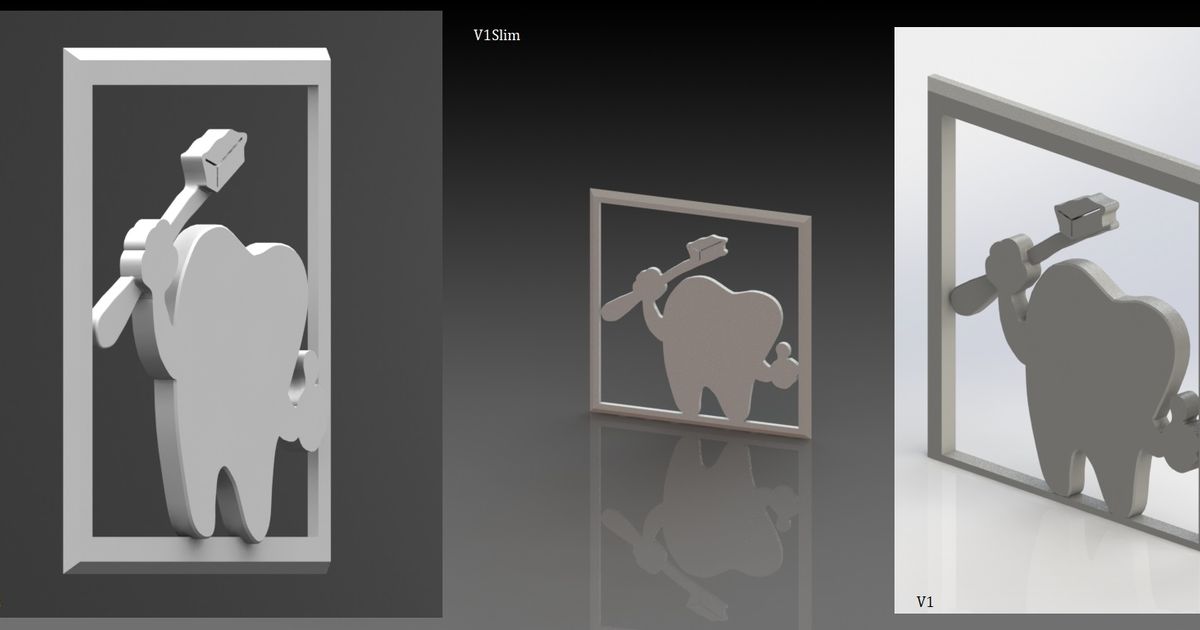 Tooth in frame Update von Stoq6tiq | Kostenloses STL-Modell ...