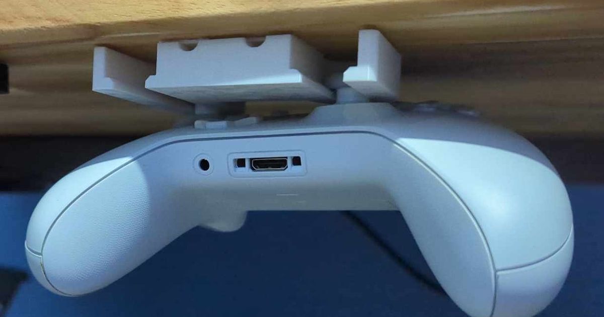 Underdesk Xbox Controller Holder by 5tuff Download free STL model