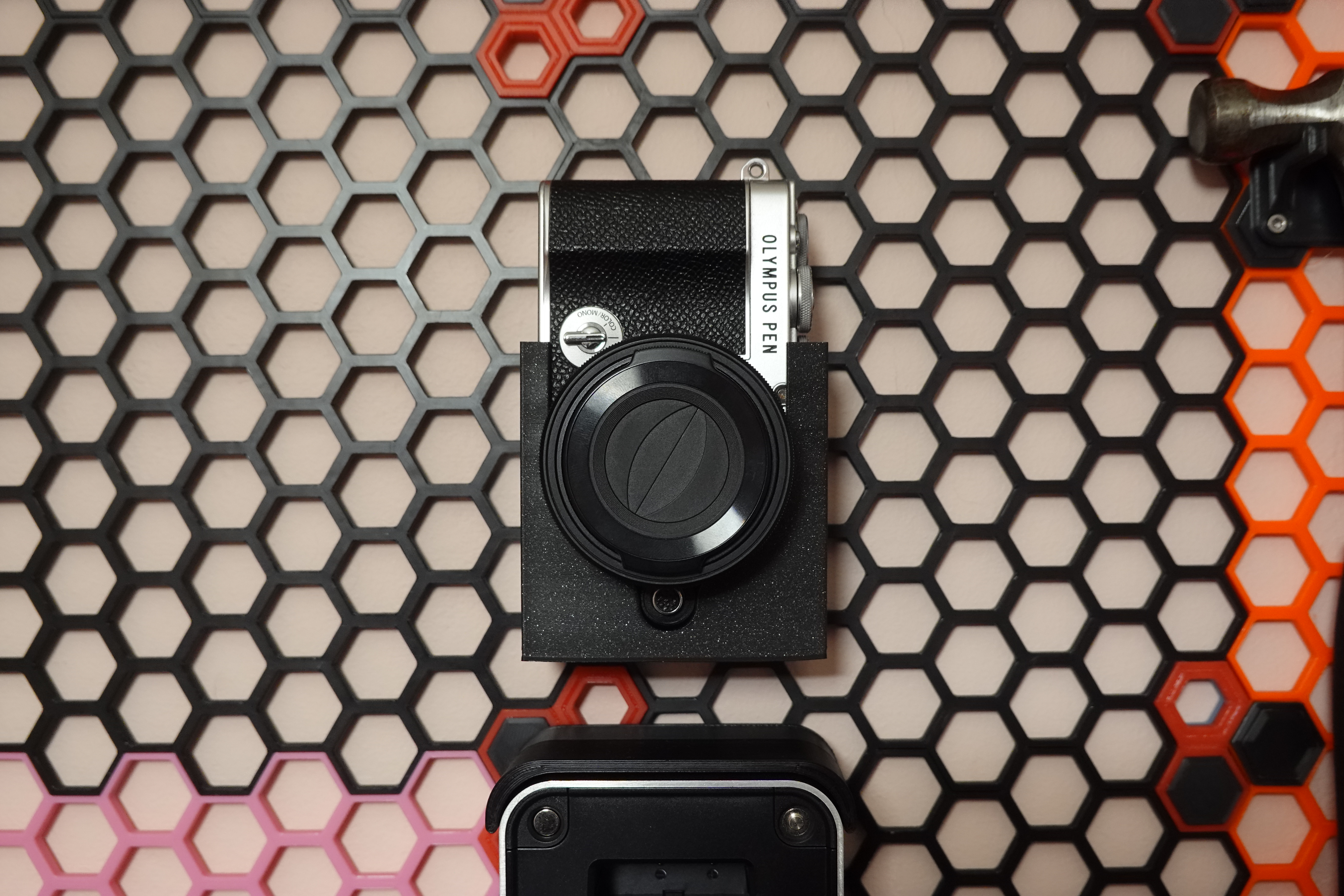 Olympus E-P7 Holder for Honeycomb Storage Wall (HSW) 3D model