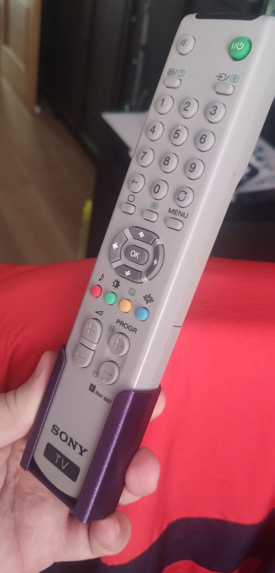 Tv remote holder for Sony RM887 by taviens Download free STL model