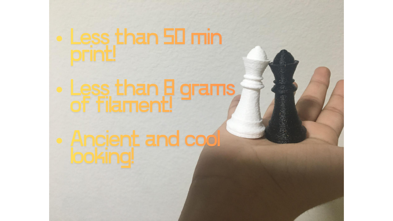 Ancient looking chess queen! Fuzzy skin!