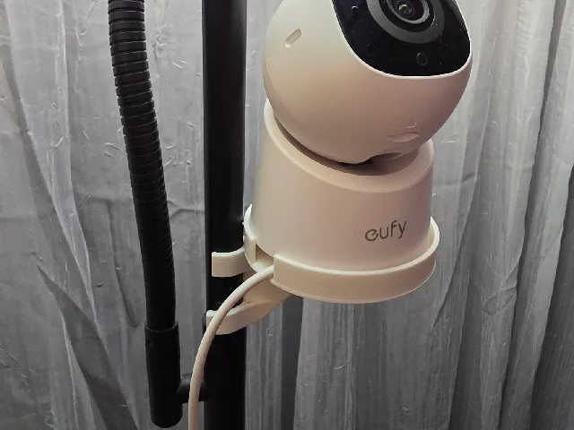 Floor lamp mounted camera stand