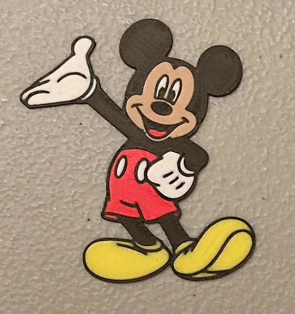 Multicolor Mickey Mouse Magnet by wotfan69