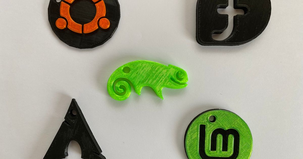 Linux Distros Keychains Collection by Anasto147 Download free STL