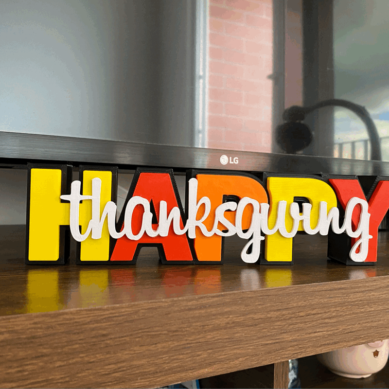 Thanksgiving Sign by MEAFdesigns | Download free STL model | Printables.com