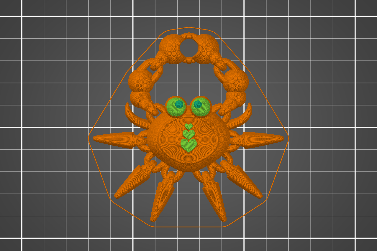 Miniatura 4 do modelo 3D Flexi Heart Crab