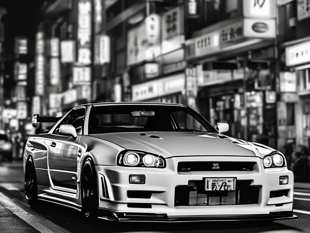 R34 GTR Tokyo Night Hueforge