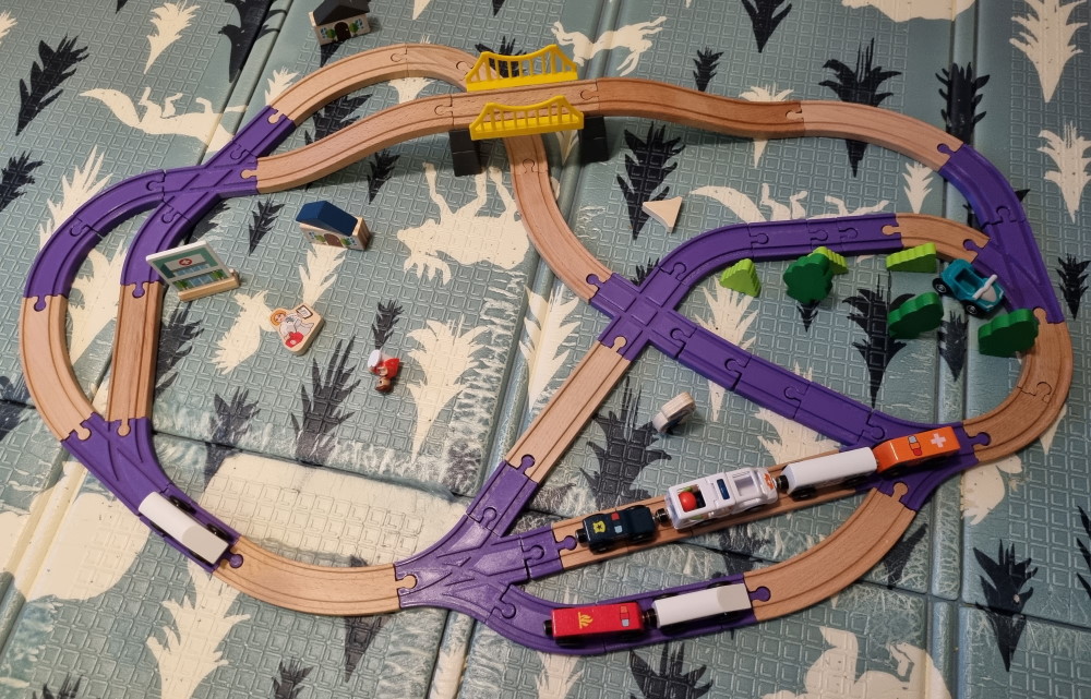 Lidl Playtive / Ikea compatible wooden train rails / Koleje pro dřevěné vlaky Lidl Playtive