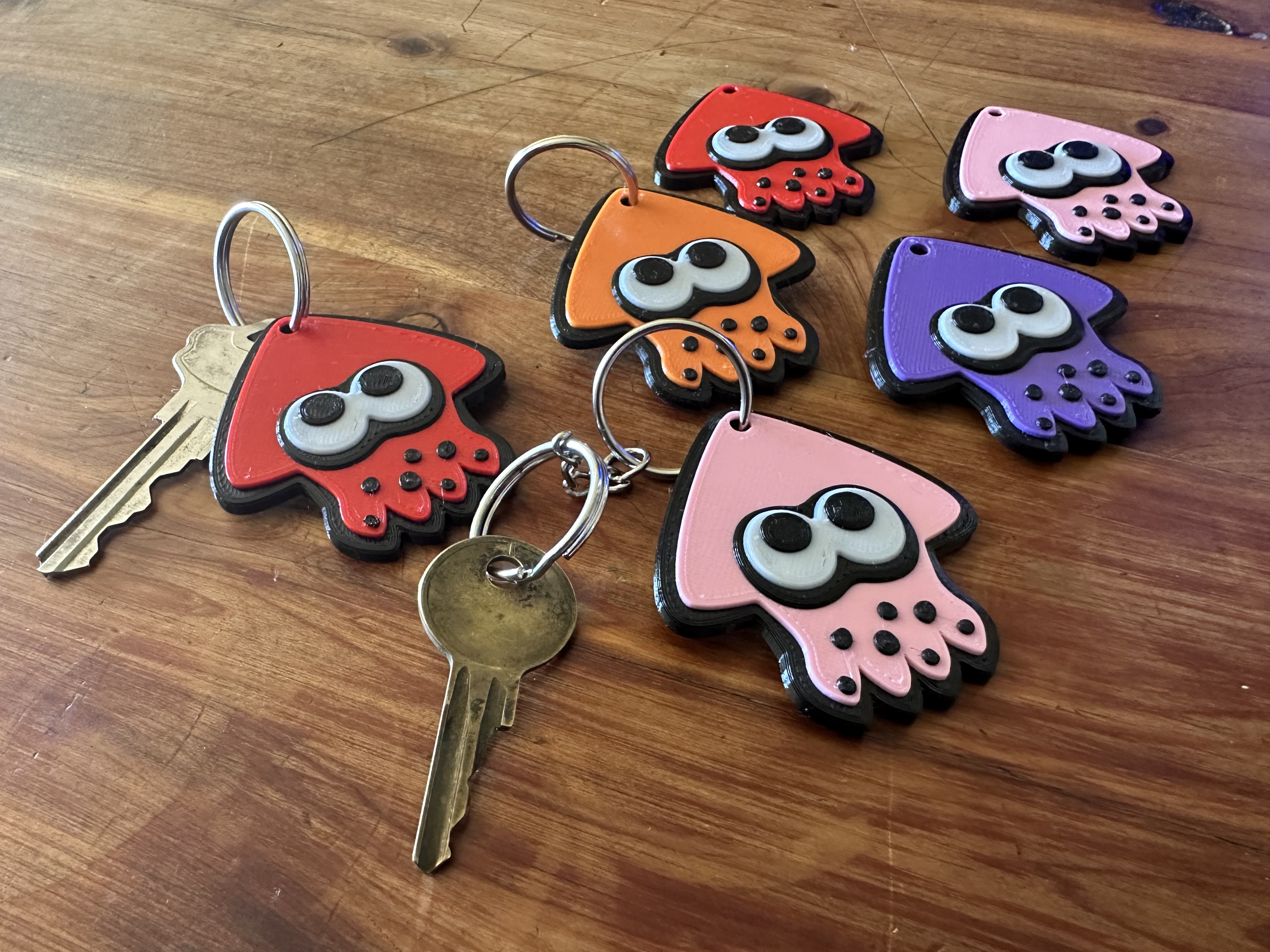 Splatoon themed keychain / zipper pull