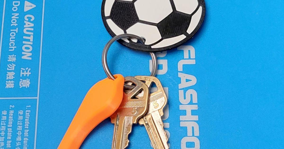 Soccer Ball / Football Keychain by m_IDEX Download free STL model