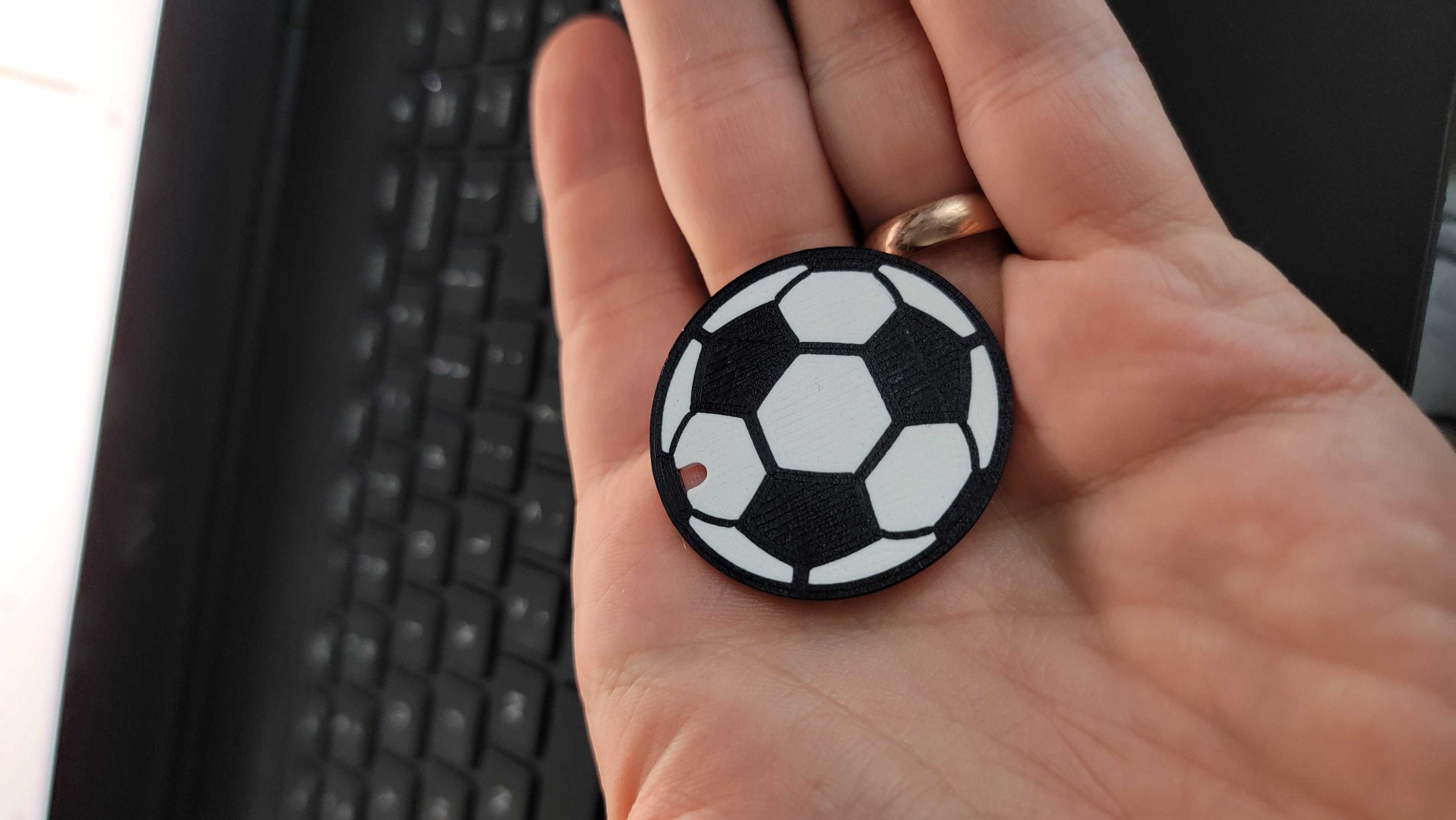 Soccer Ball / Football Keychain by m_IDEX Download free STL model