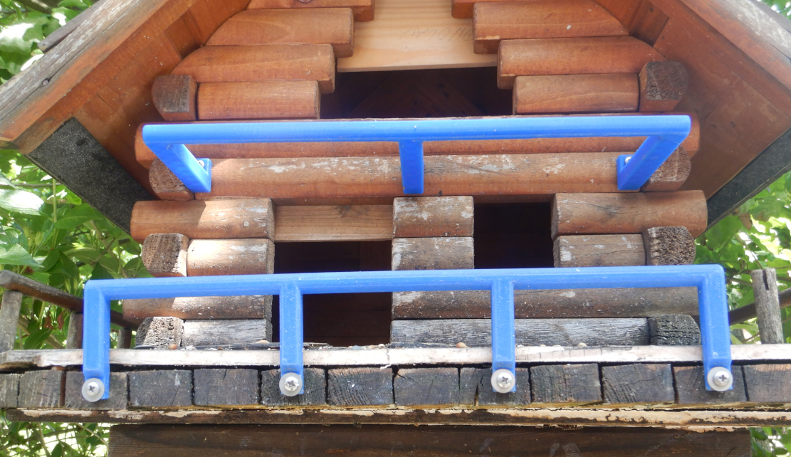 Vogelhaus Geländer Sitzstange birdhouse railing perch