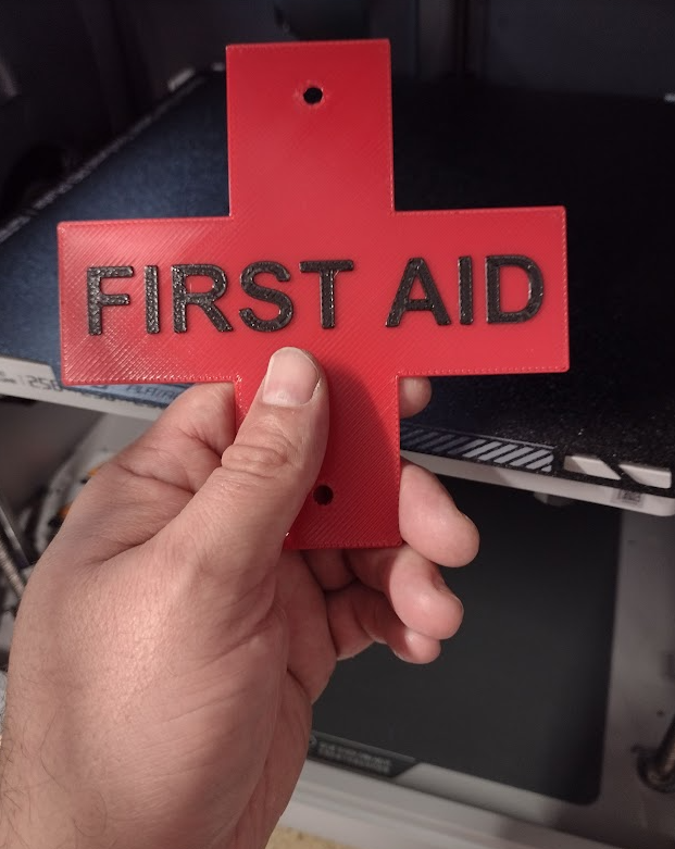 First Aid Badge/Label by Makerneer Download free STL model