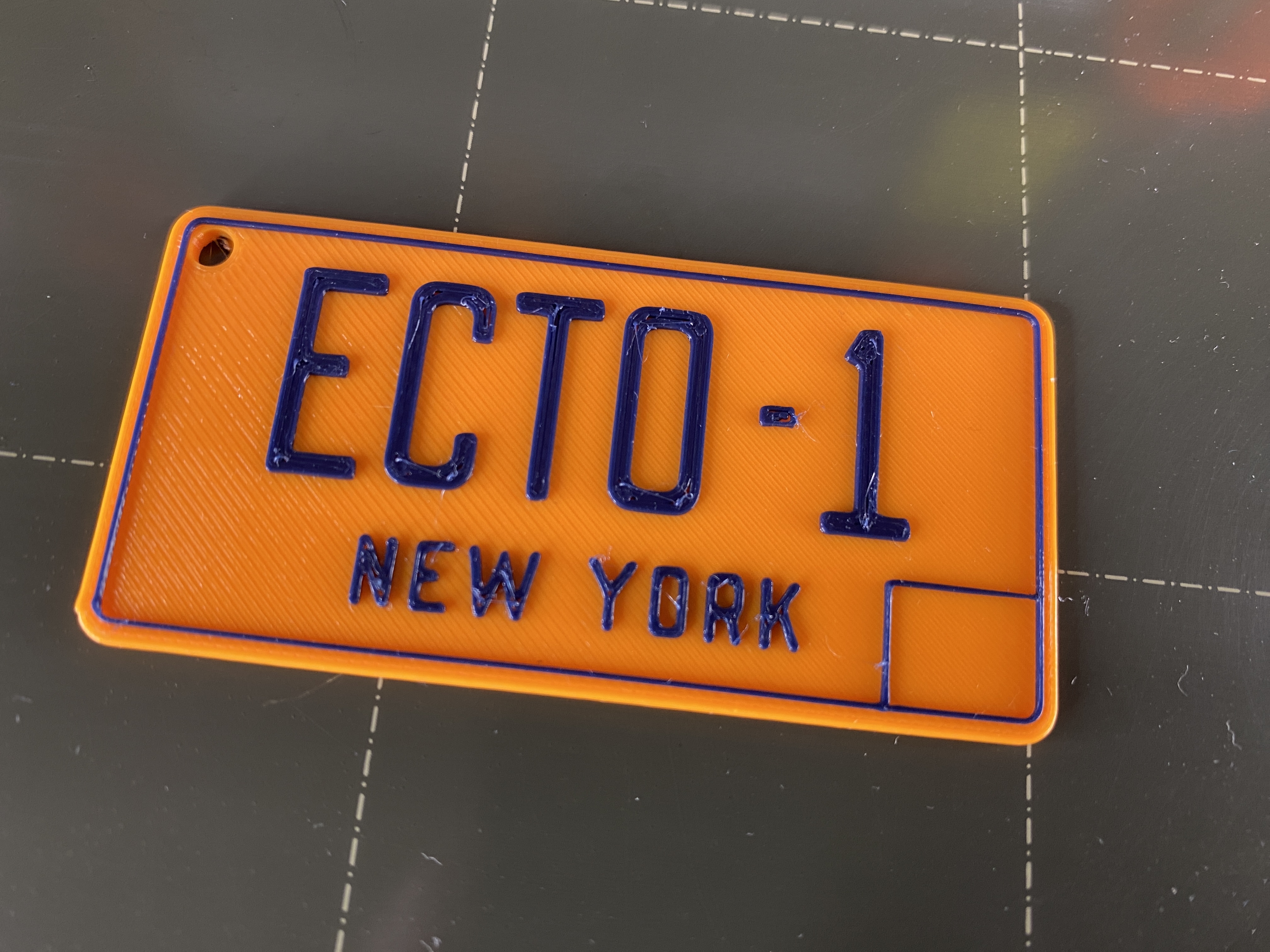 Ghostbusters Ecto-1 License Plate Keychain