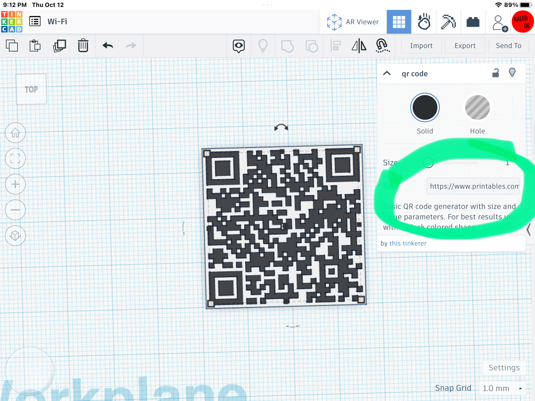 Miniatura 2 do modelo 3D Customizable Wi-Fi QR code