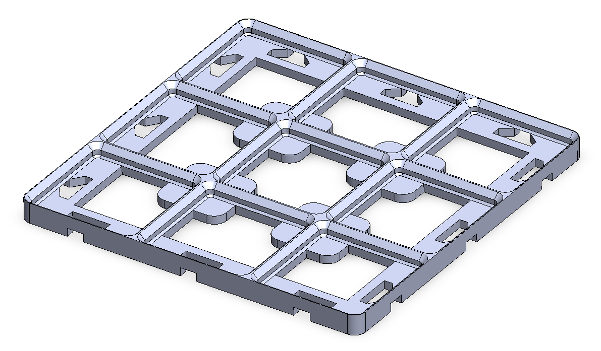 Baseplate Minimal parametric in Solidworks