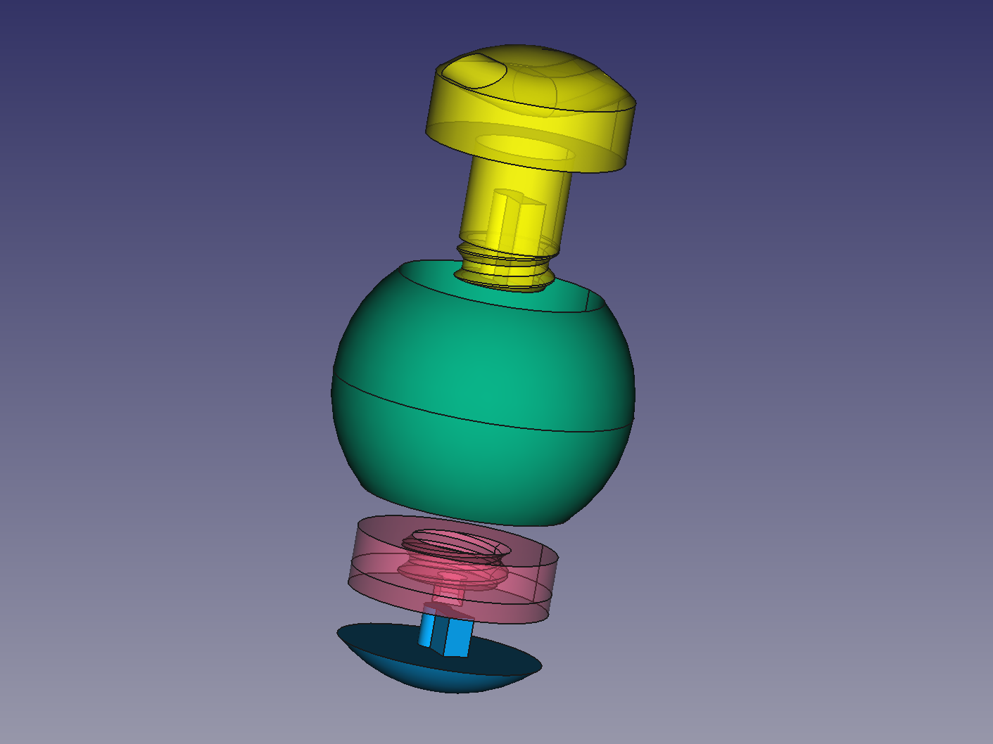 Screwable Ball Keychain by frnktrgr Download free STL model