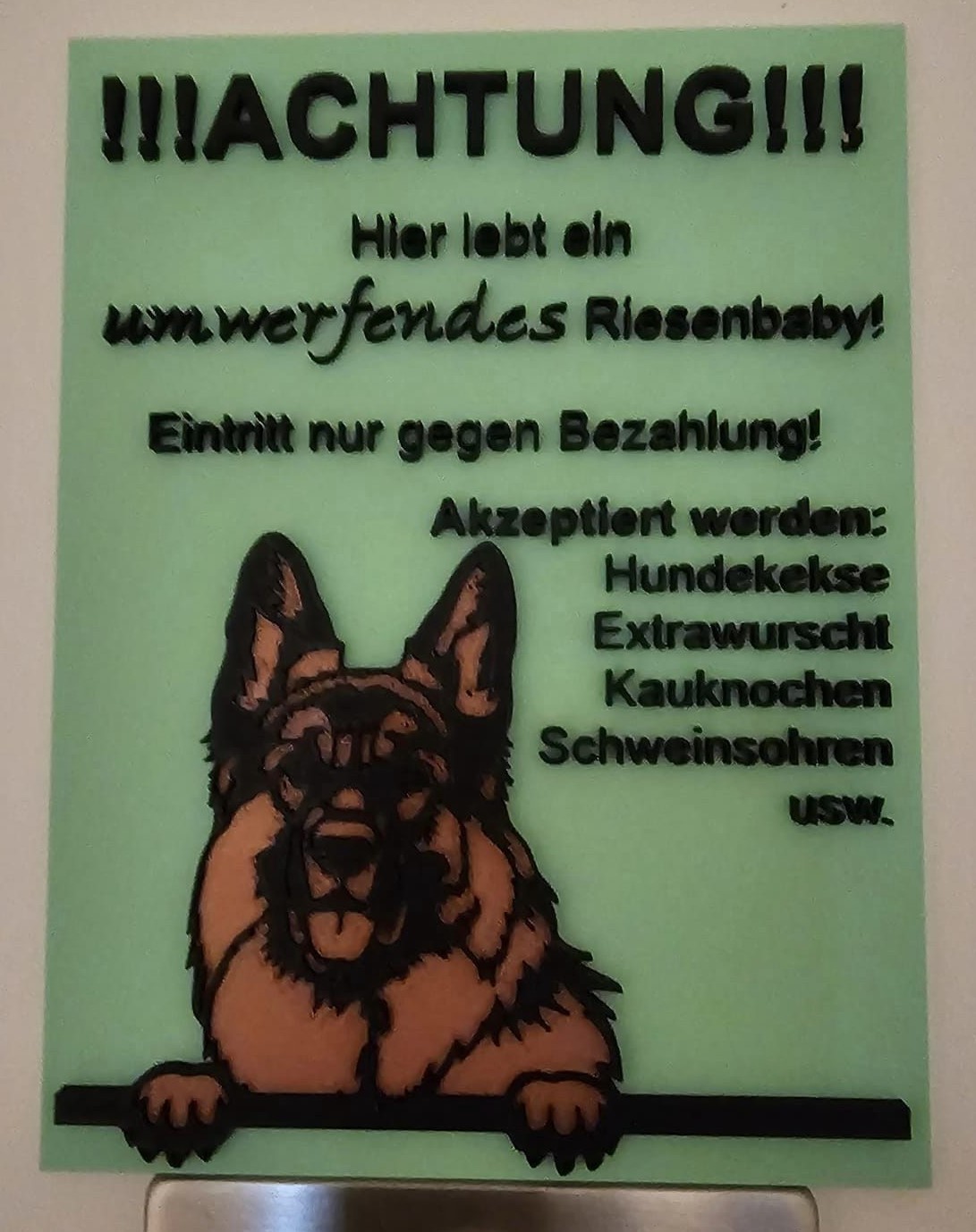 Warnschild Hund