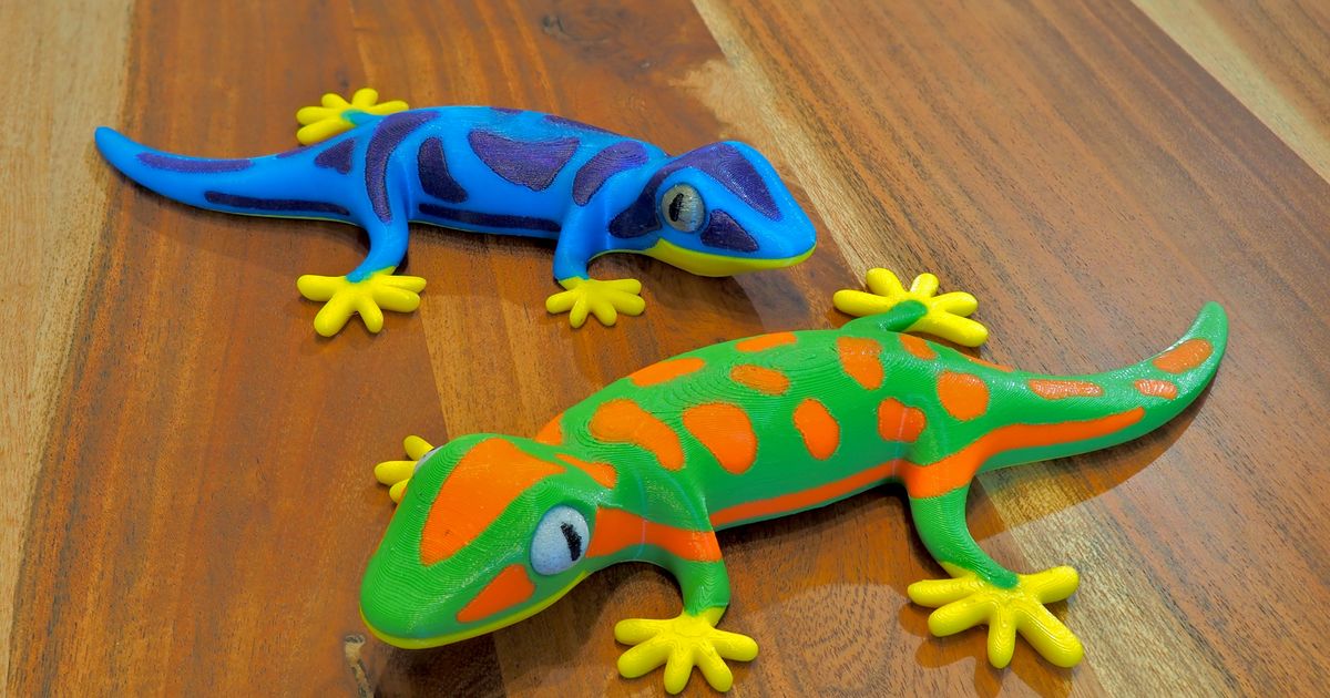 Gecko Multimaterial | Multicolor | MMU by Extrutim | Download free STL ...