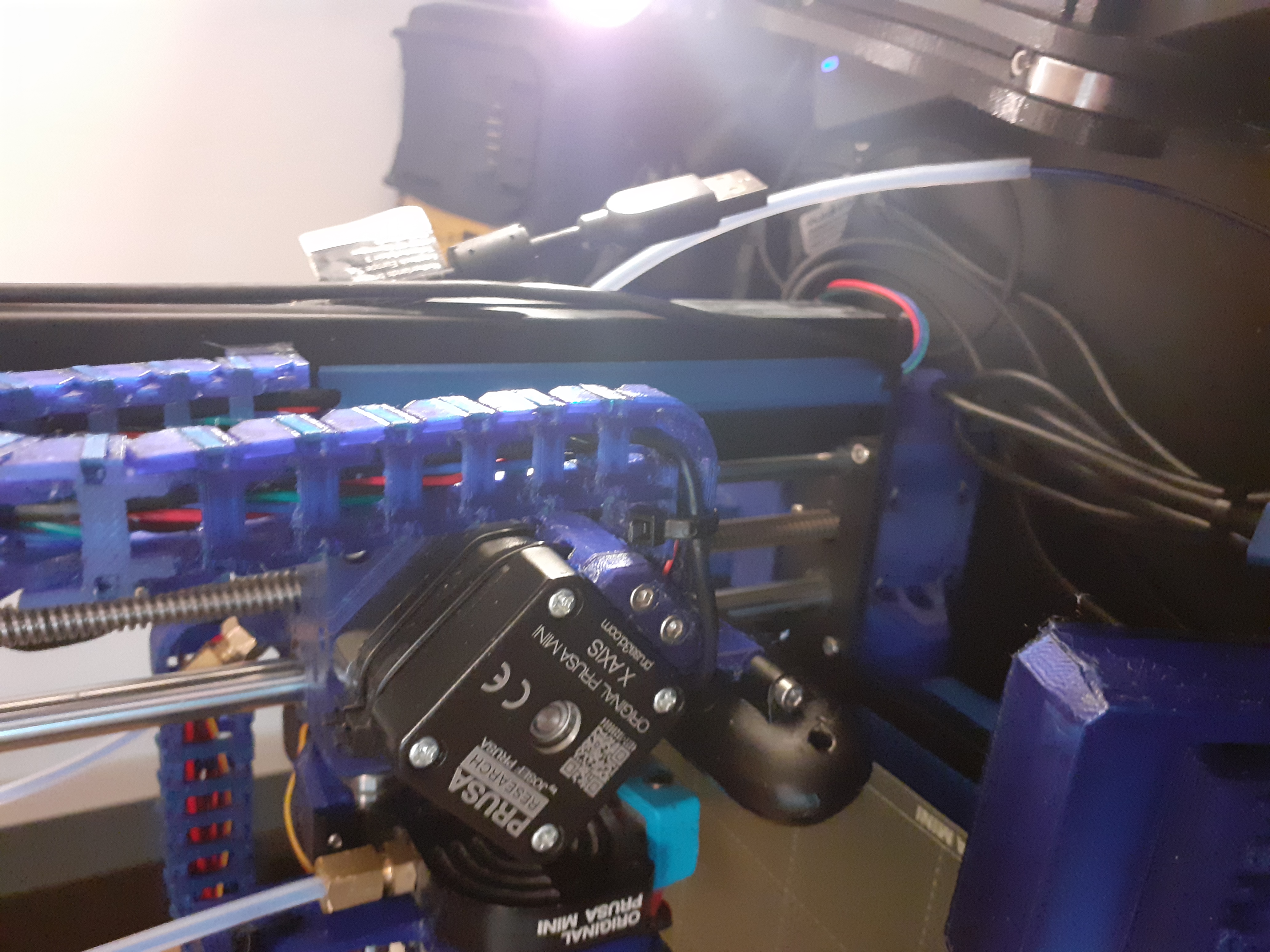 Prusa Mini X Motor Logitech C170 Support for Cable Chain Mod 3D model thumbnail