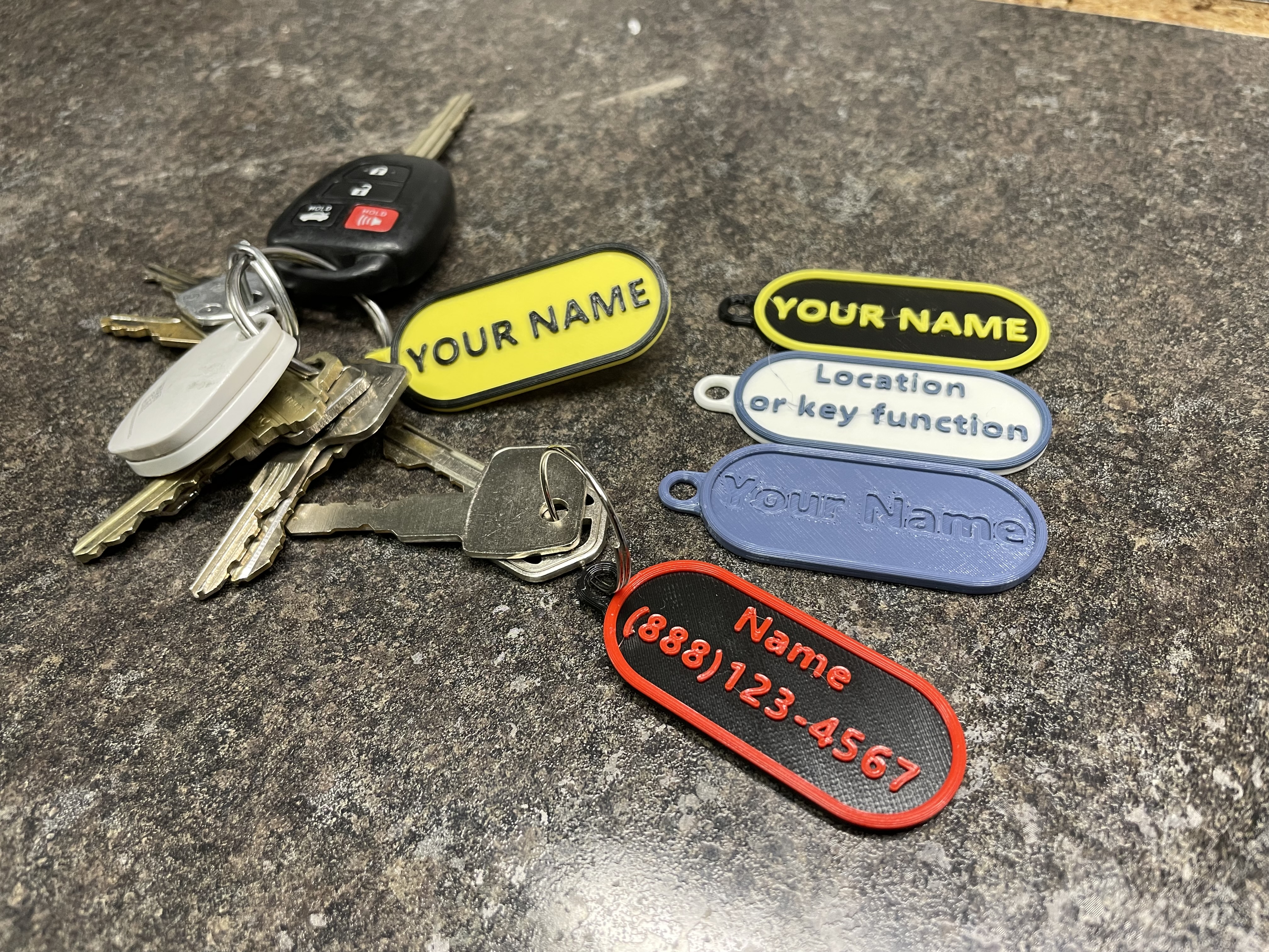 Simple Blank Keytag (customize in slicer)