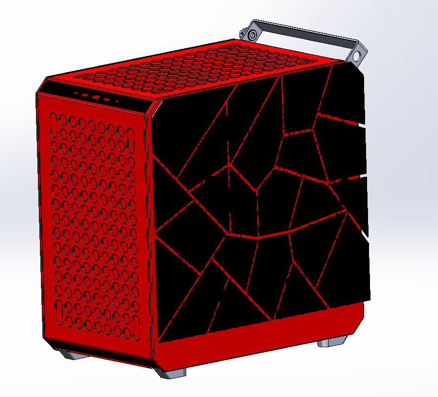 Qube 500 Case Decoration Broken Lava Block