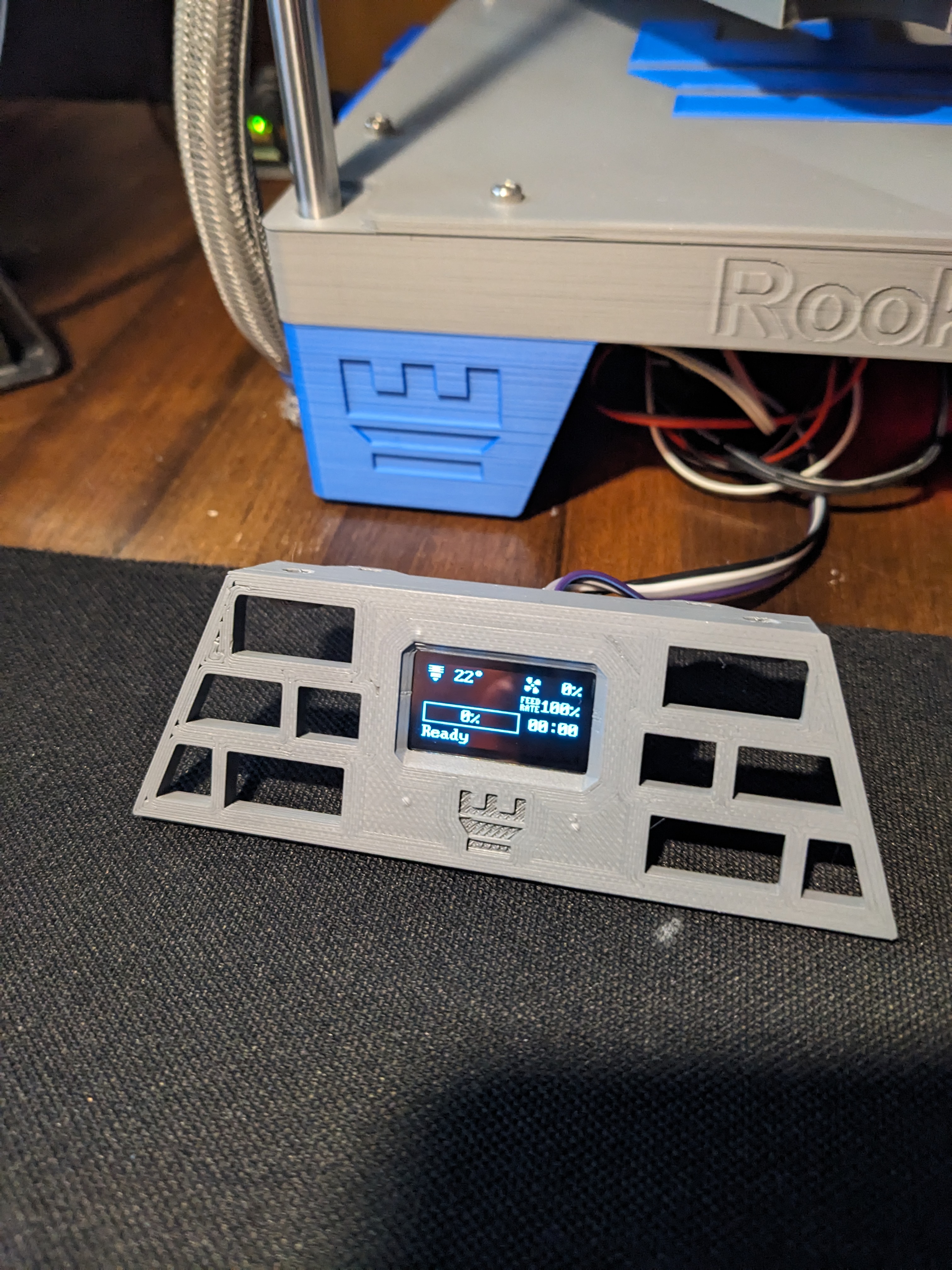 Rook MK1.1 Bricks Skirt with cutout for 0.96" SSD1306 OLED display