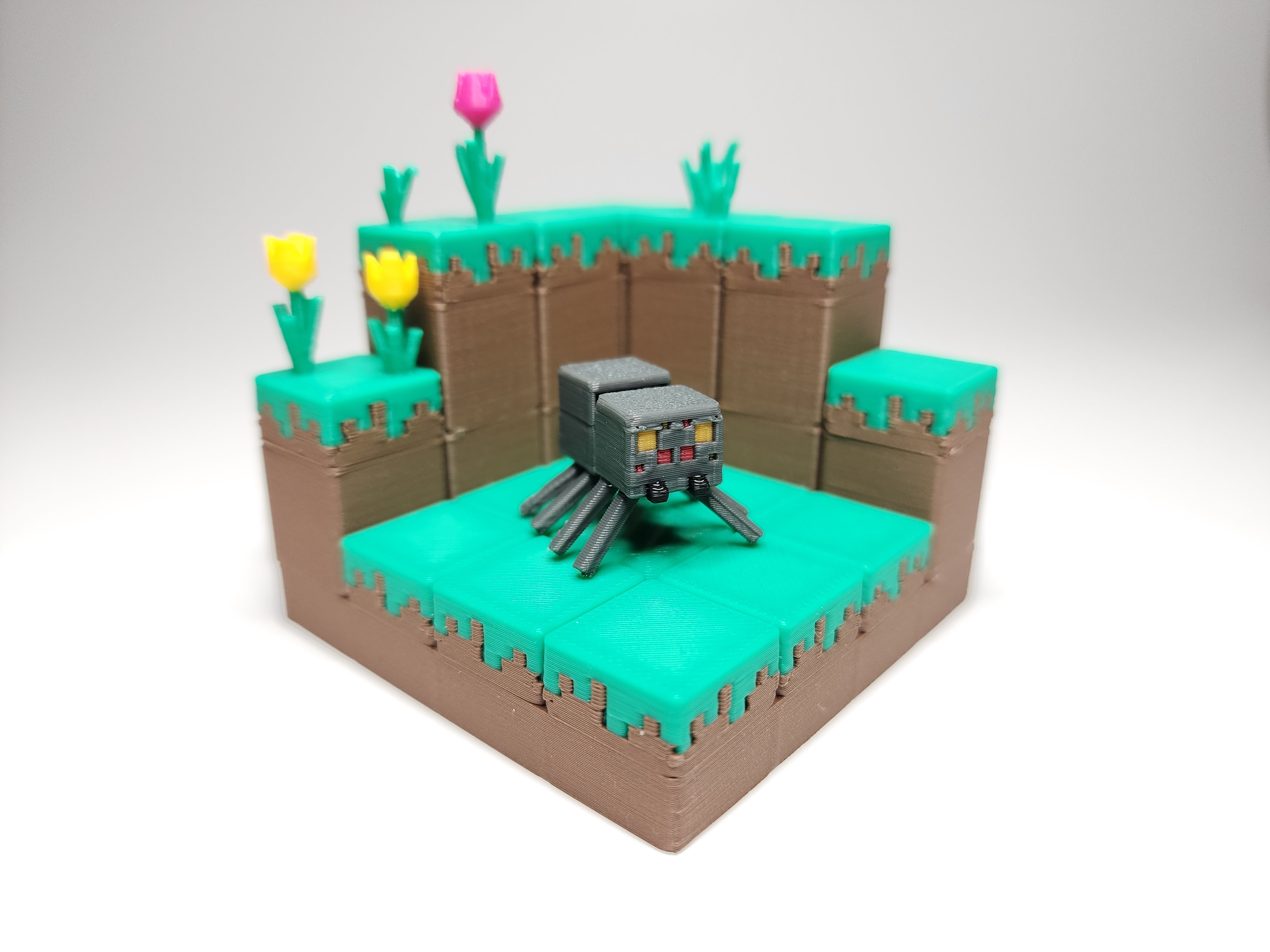 Minecraft-inspired Spider Mini Figure Kit Card/ Keychain by chiz ...