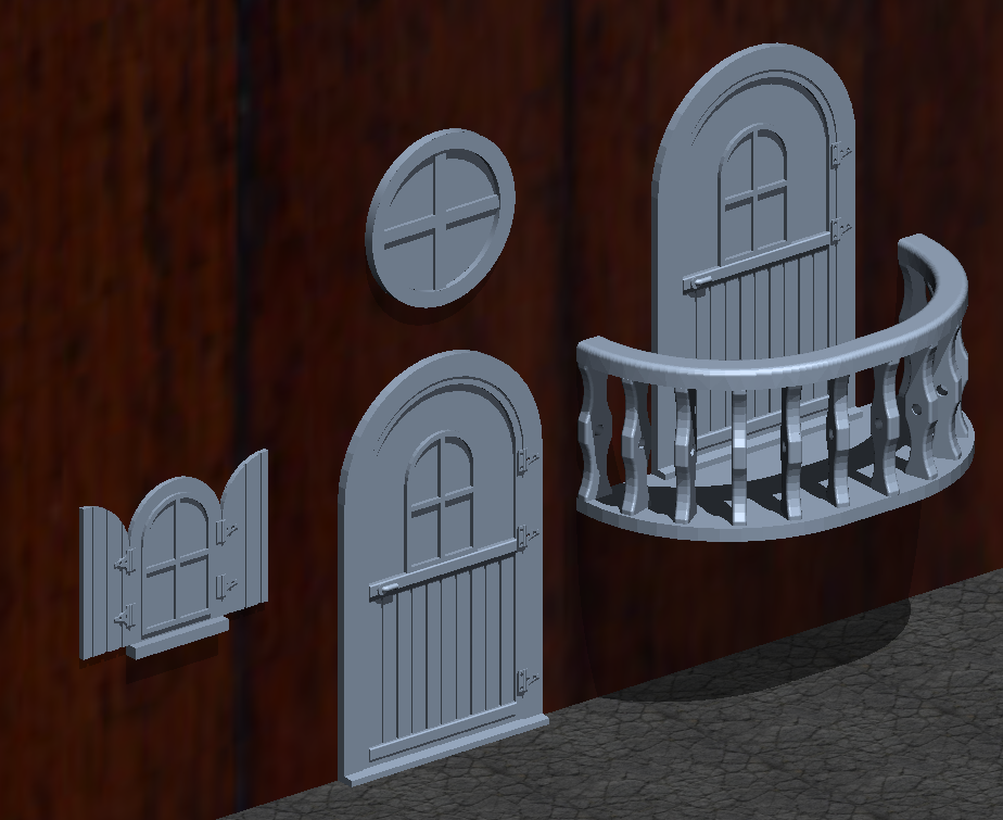 Fairytale house parts.