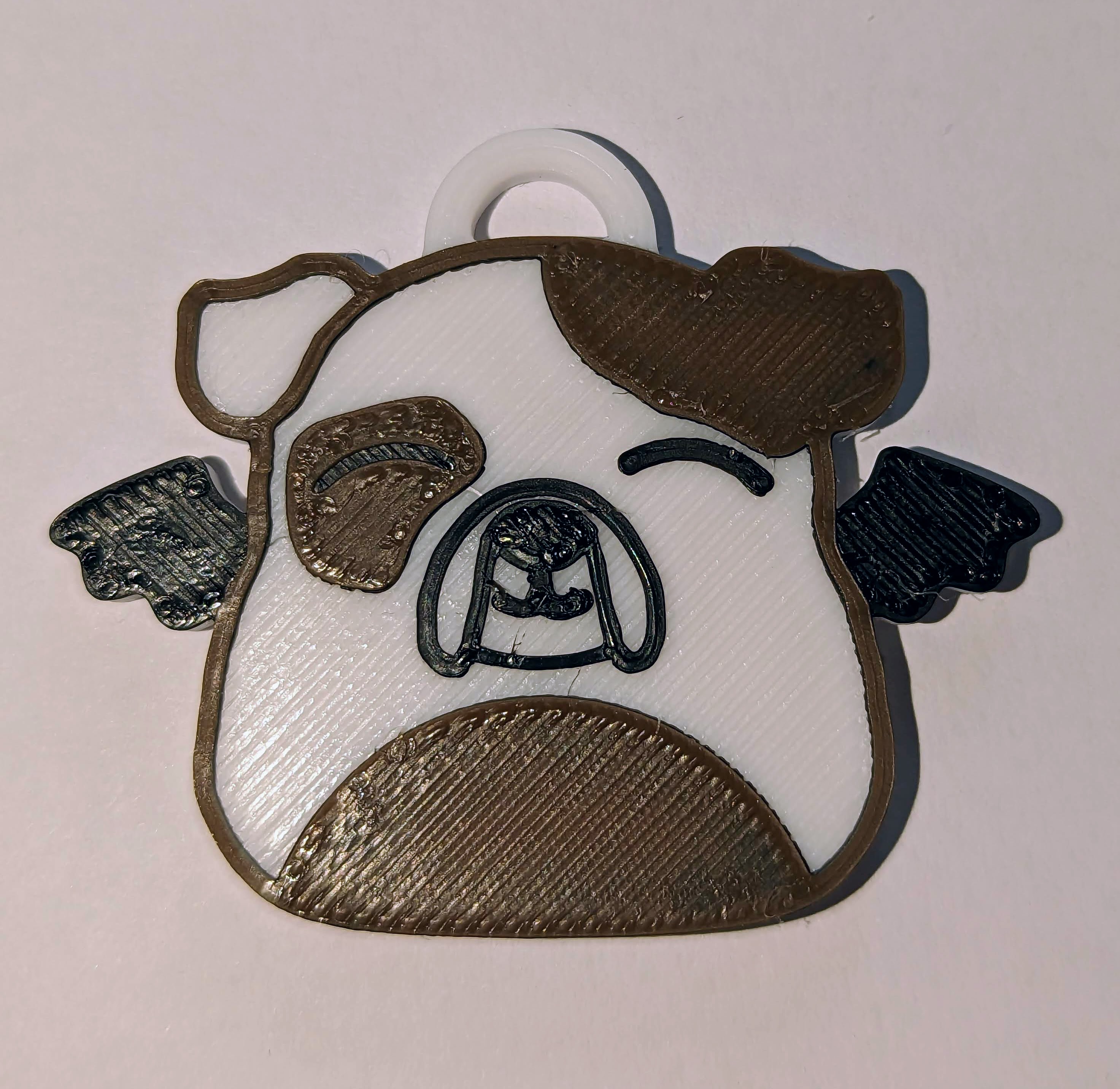 Squishmallow vampire dog keychain