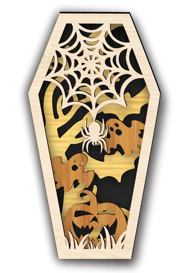 Coffin Halloween Layered