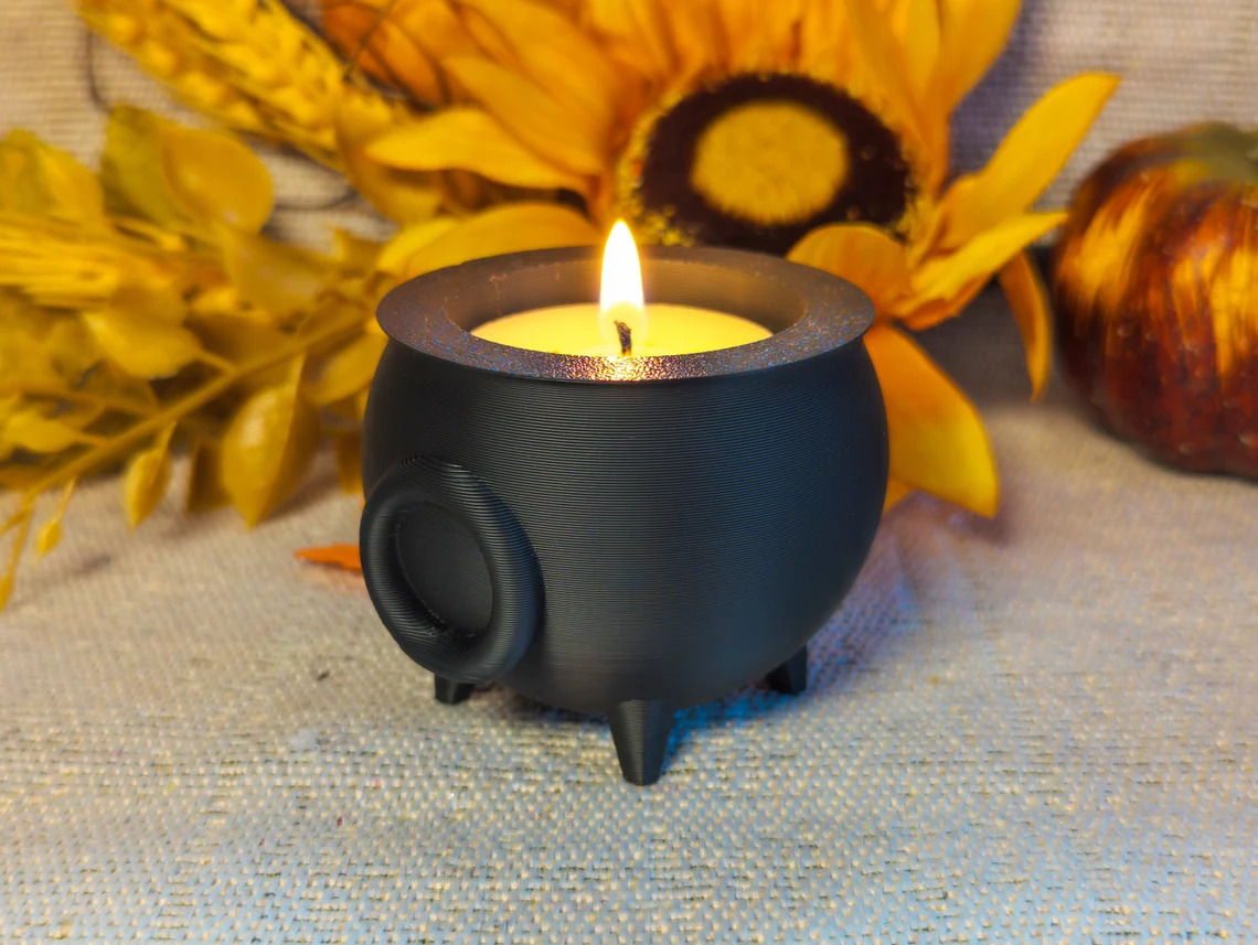 Cauldron Tea light Holder by DeBeard Download free STL model