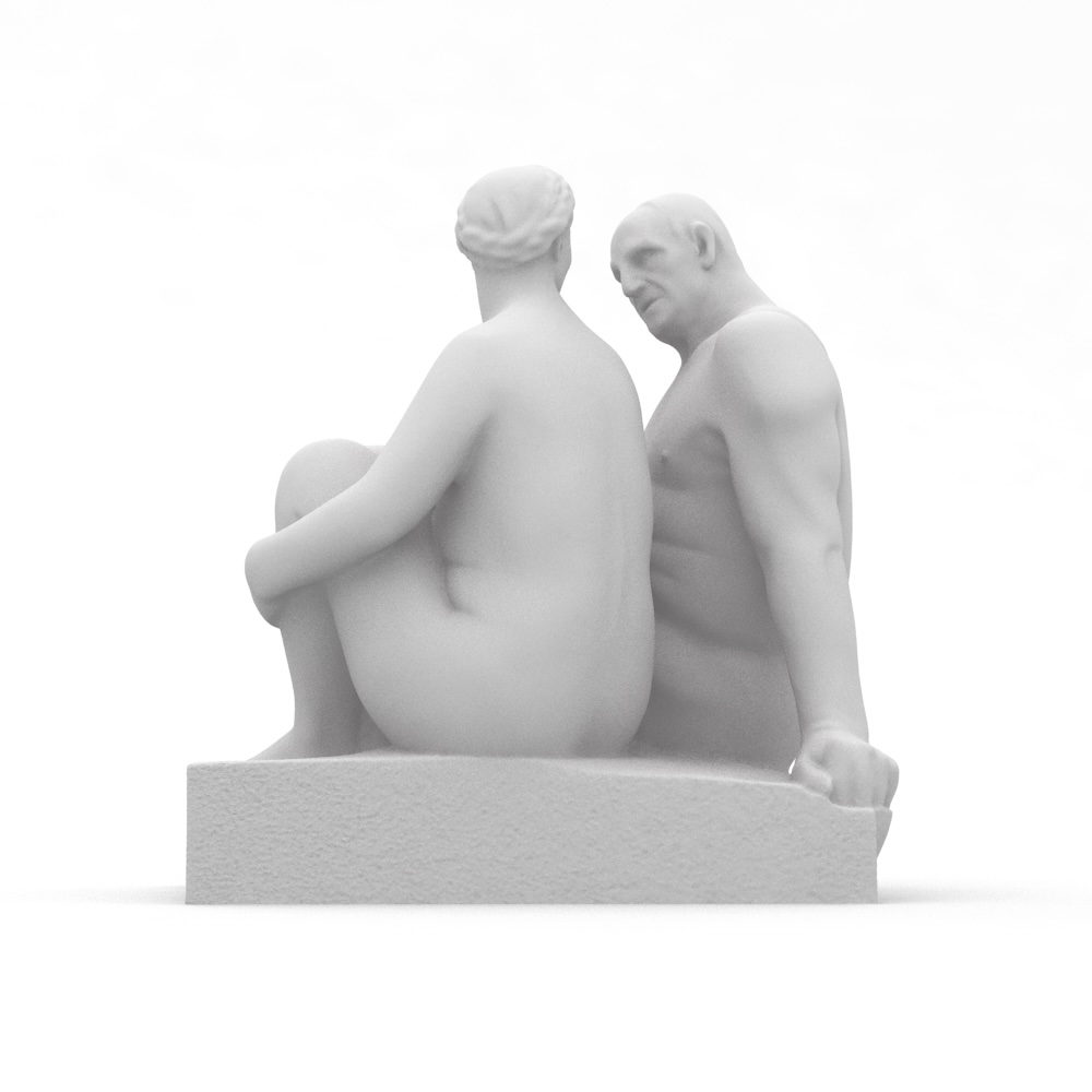 Vigeland - Elderly Man And Smiling Young Woman (1920)