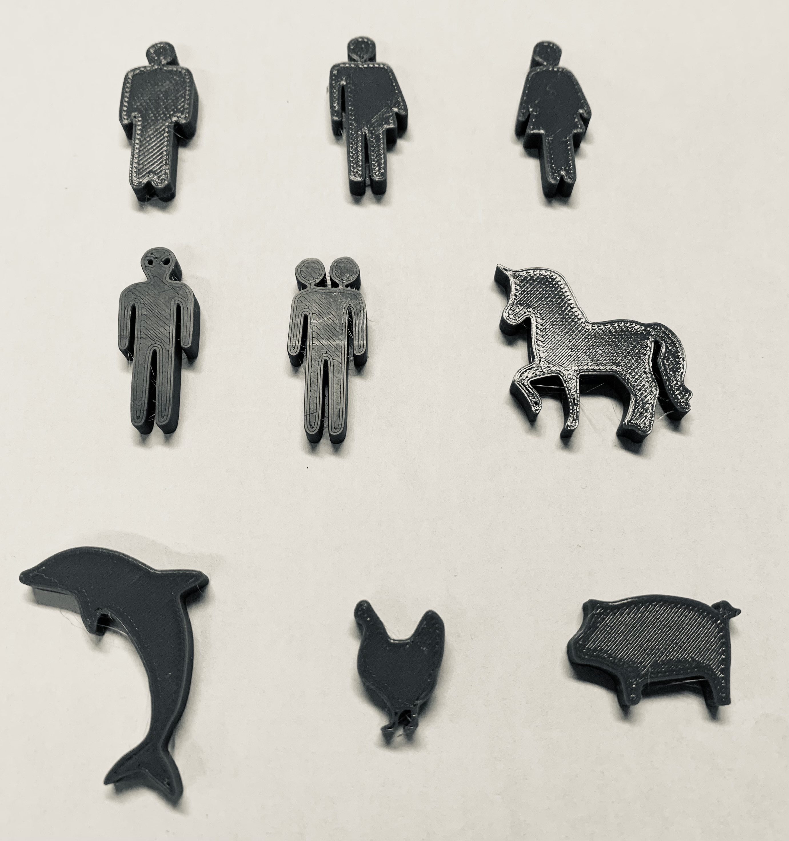 Nine toilet signs