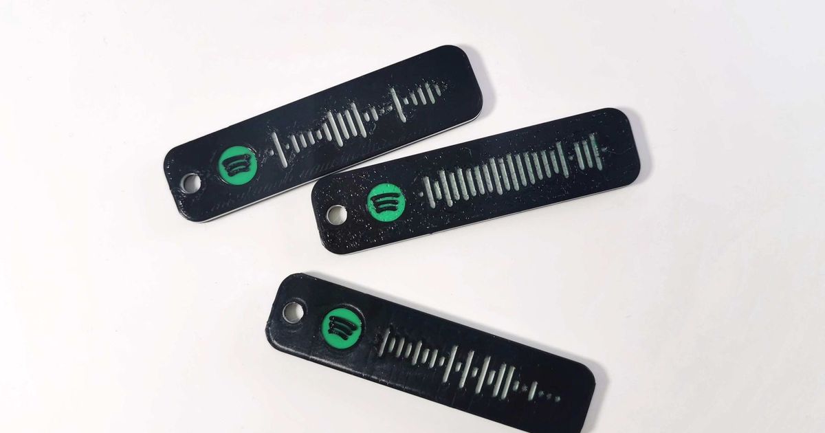 Customizable Spotify Code Keyring or Tag by OutwardB, Download free STL  model