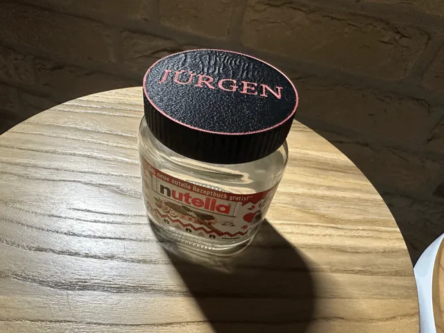 Customizable Nutella Lid / Deckel - with Halloween-Lid