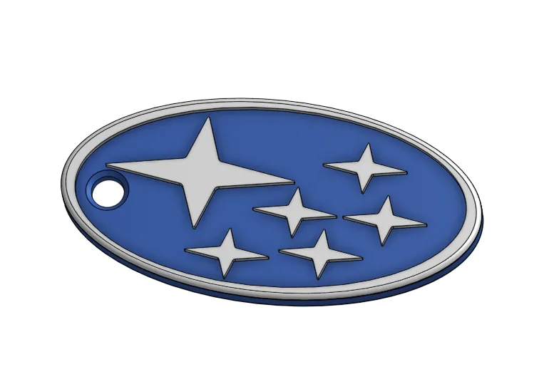 Subaru Logo Keychain by Mick Download free STL model
