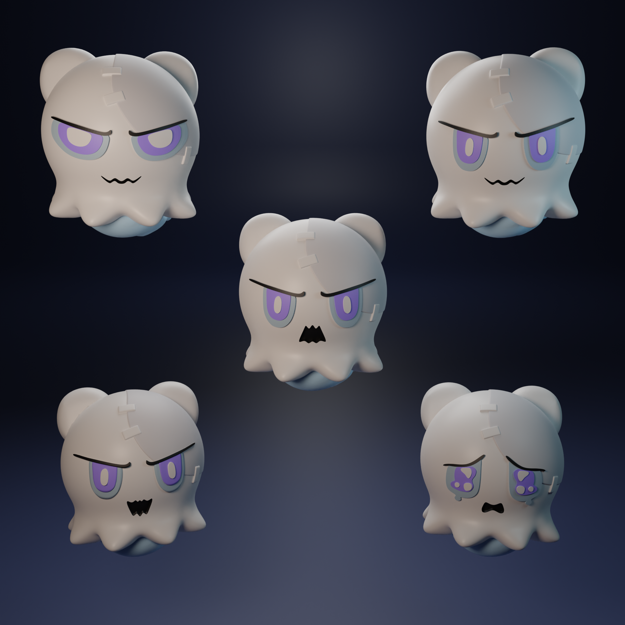 Wubbaboo from Honkai Star Rail keychain. 5 versions