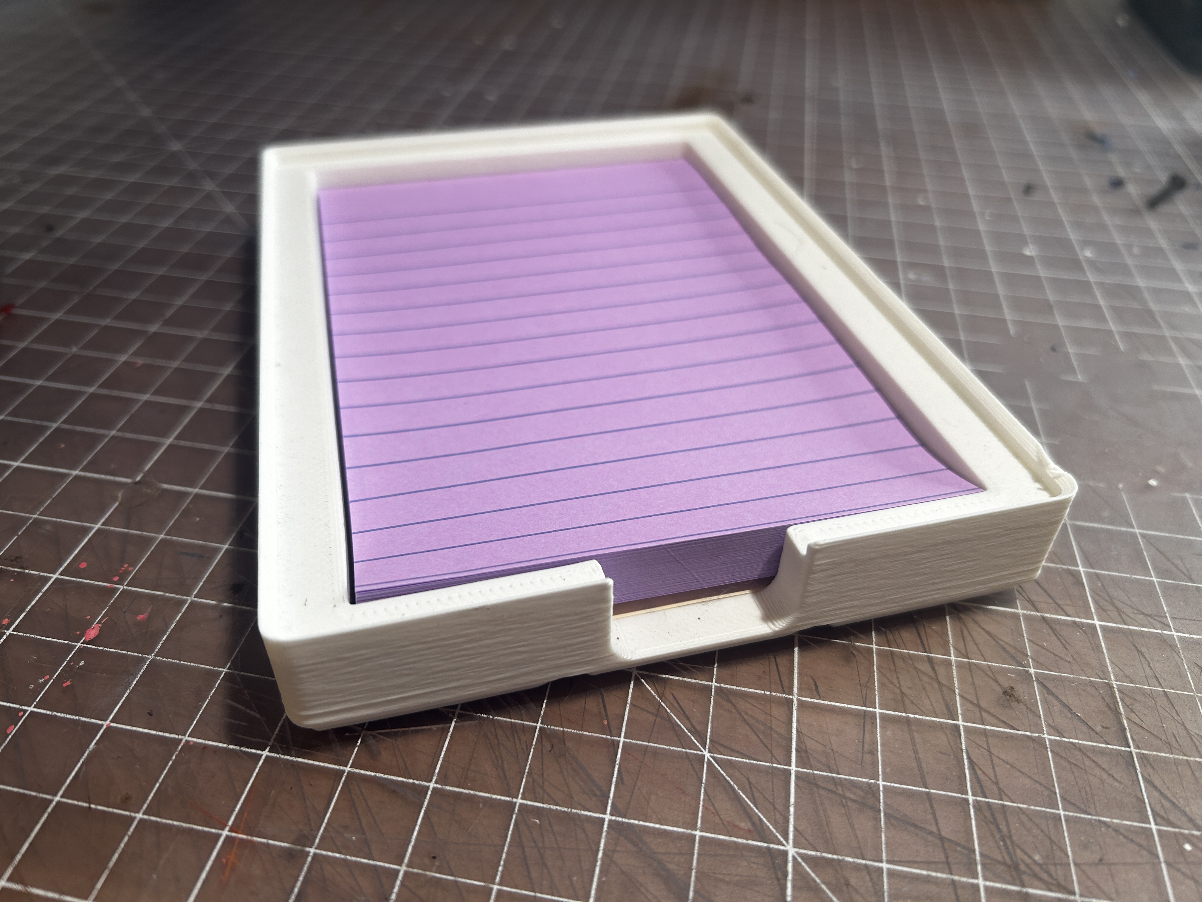 Large Post It Note 4 in by 6 in Lined Gridfinity Holder