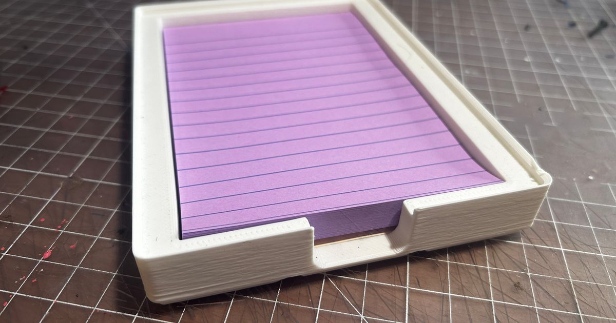 Large Post It Note 4 in by 6 in Lined Gridfinity Holder by Don't Panic